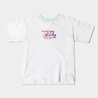 mango sticky rice - Thai red and blue - Flag color - with sketch Kids T-Shirt